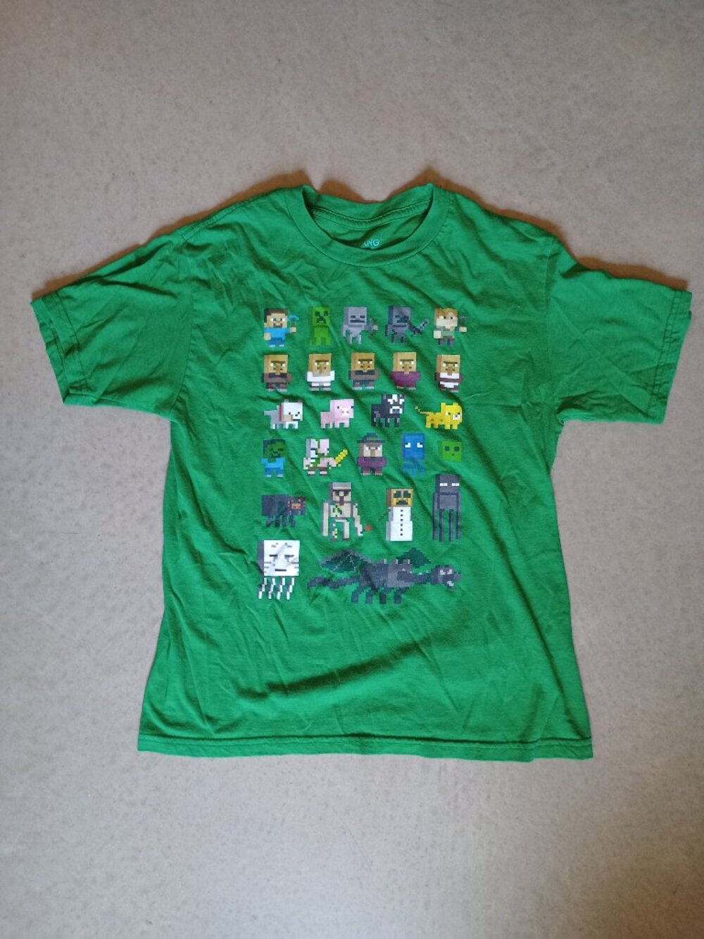 [Mojang] Boy's XL Green Minecraft T-shirt